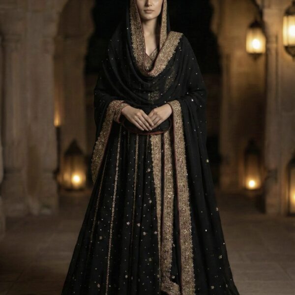 Inara by Artistry by Maryam – jet-black Firdaus ensemble