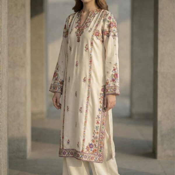 Ivoire pure silk kurta set by Artistry by Maryam