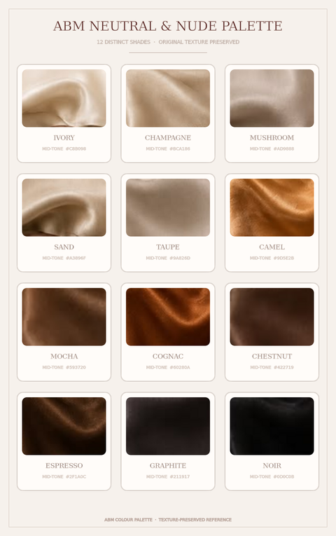 Neutrals & Nudes textured colour palette