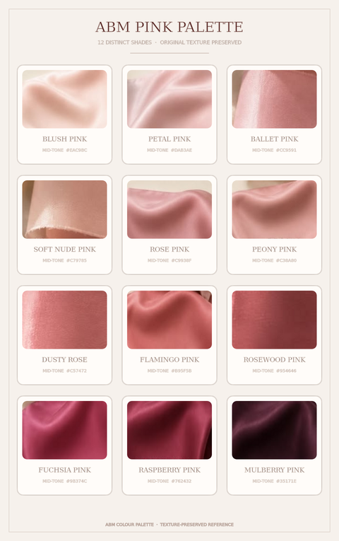 Pinks textured colour palette