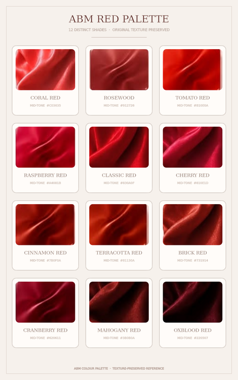 Reds textured colour palette